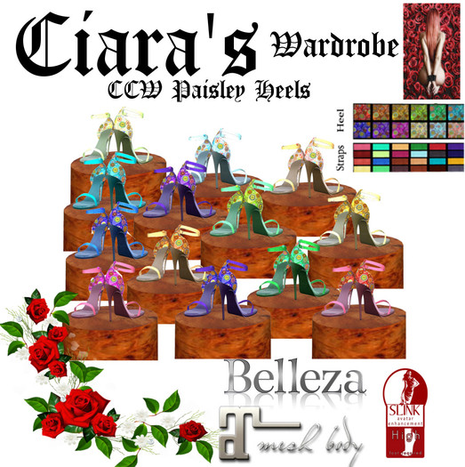 CCW Paisley Heels Shoe box