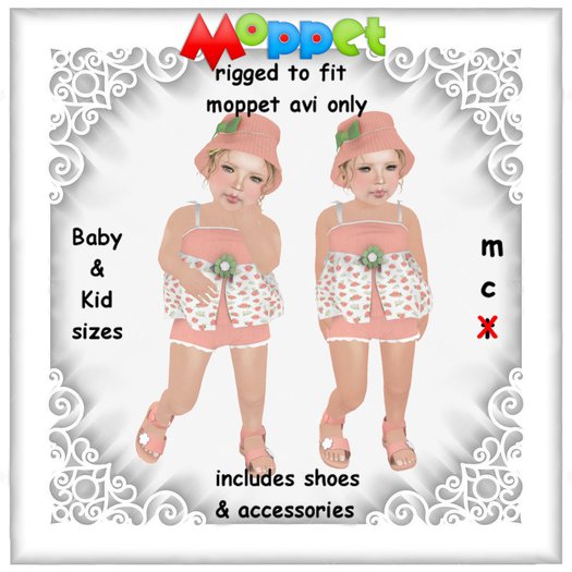 Moppet Rose Peekaboo Set