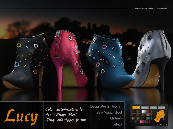  PROMO PRICE .: LUCY:. 5167 Color Combo HEELS ( MAITREYA - BELLEZA - SLINK MEDIUM ) 