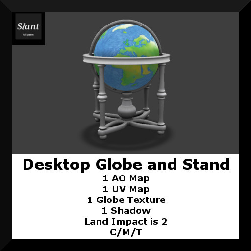 Full Perm Desktop Globe and Stand