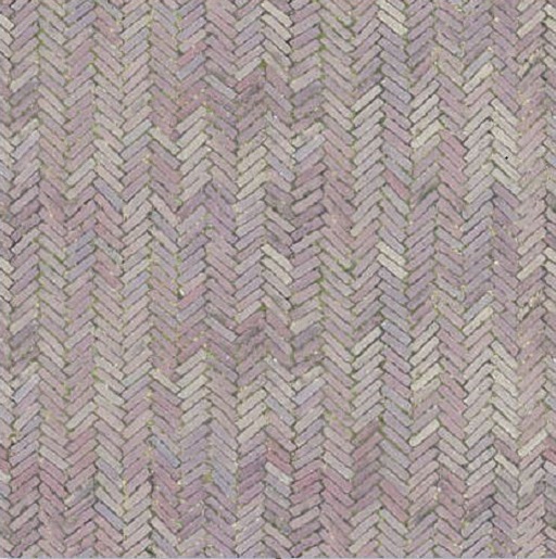 Old Stone Herringbone Pavement