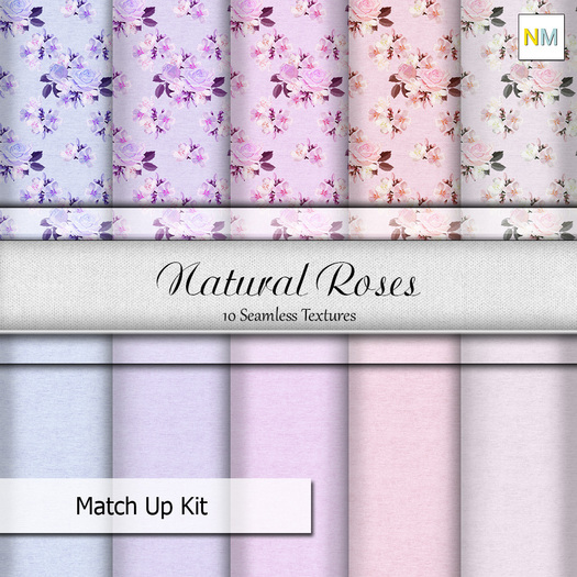 Natural Roses Matchup Kit 10 Seamless Textures NM