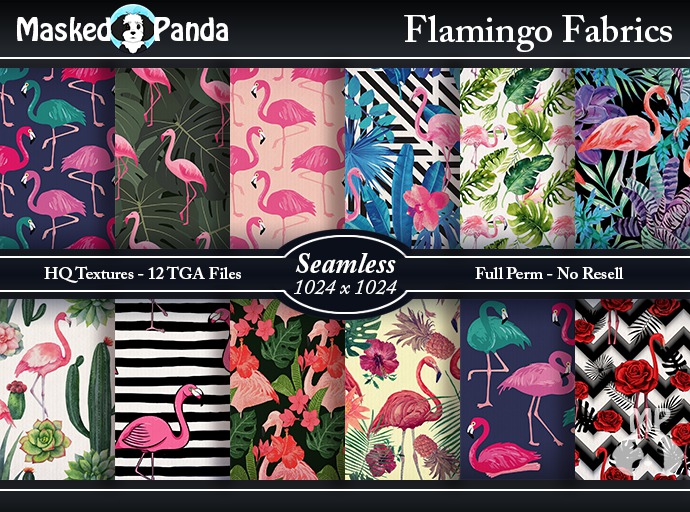 #15 Masked Panda - Flamingo Fabric