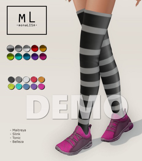 -mL- Allysa Sneakers/Socks (Maitreya/Belleza/Slink/Tonic) DEMO