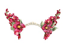 *LODE* Head Accessory - Matthiola Crown [maroon]