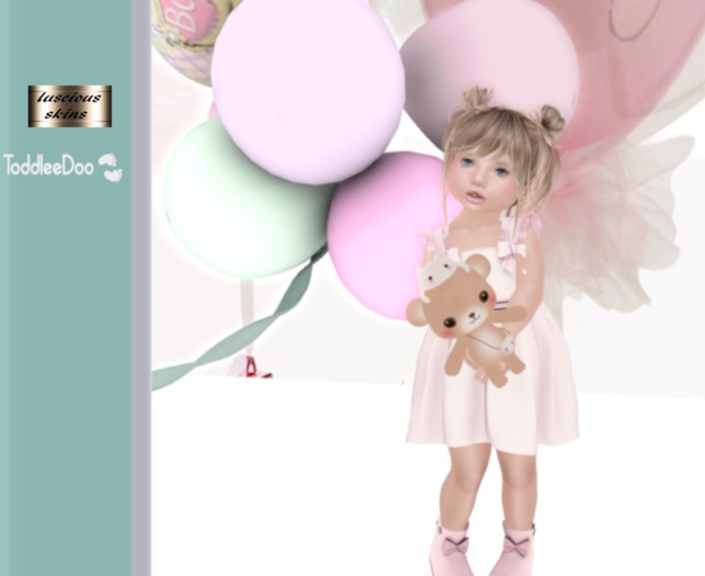Alice tone pale toddleedoo face & body skin applier & outfit