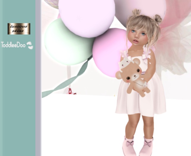 Alice tone 3 toddleedoo face & body skin applier & outfit