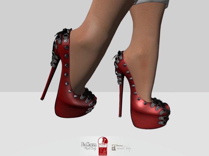 Juni Heels Red & Black