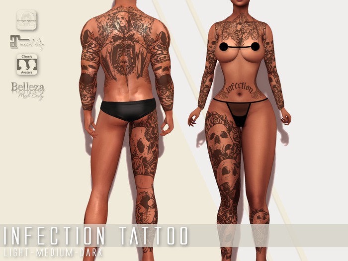 [Black Ink] 7 Infection tattoo