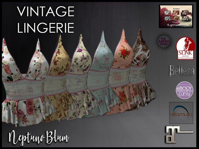 NB* Vintage Lingerie- Hud Multitexture