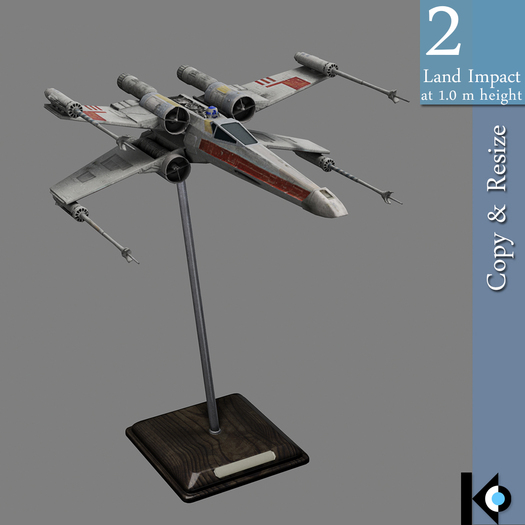 3D / X Wing Model / 2 land impact