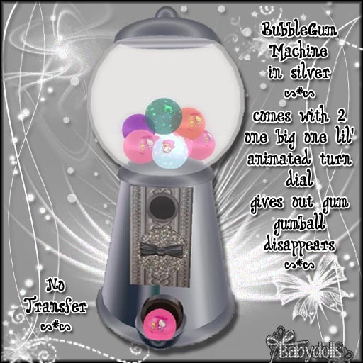 *BB* Silverlicious Bubble Gum Machine