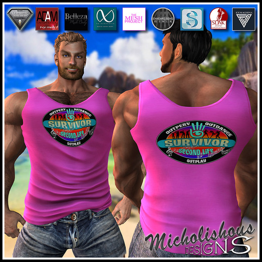 * Mikolishous Designs * AB PU-Tank-Survivor-Pink