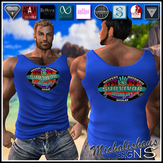 * Mikolishous Designs * AB PU-Tank-Survivor-Blue