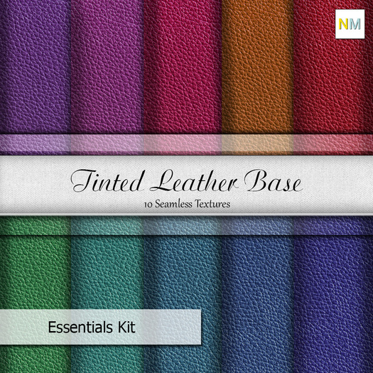 Tinted Leather Base Essentials Kit 10 Seamless Textures NM