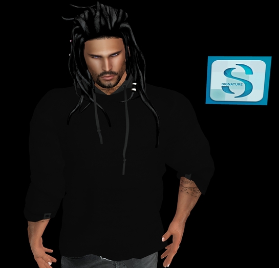 MERC - HOODIE - BLACK - PLAIN - SIGNATURE GIANNI AH