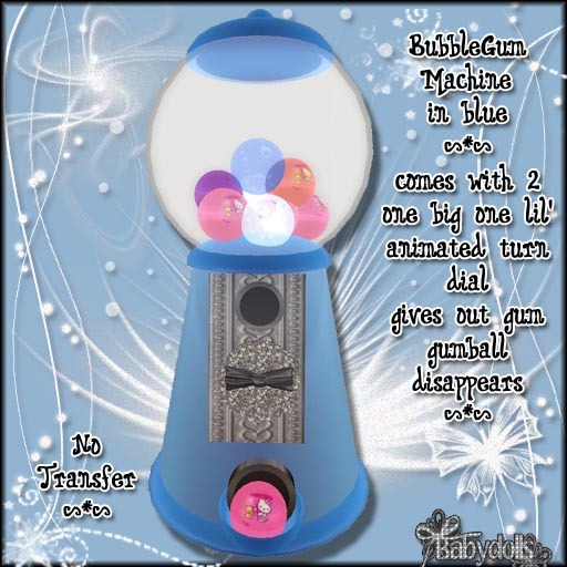 *BB* Blualicious Bubble Gum Machine