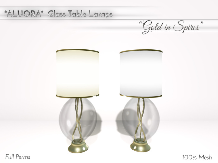 ALUORA Table Lamp "Gold in Spires" - Full Perms