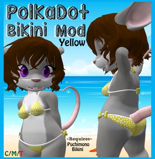 PolkaDot Bikini Mod - Yellow
