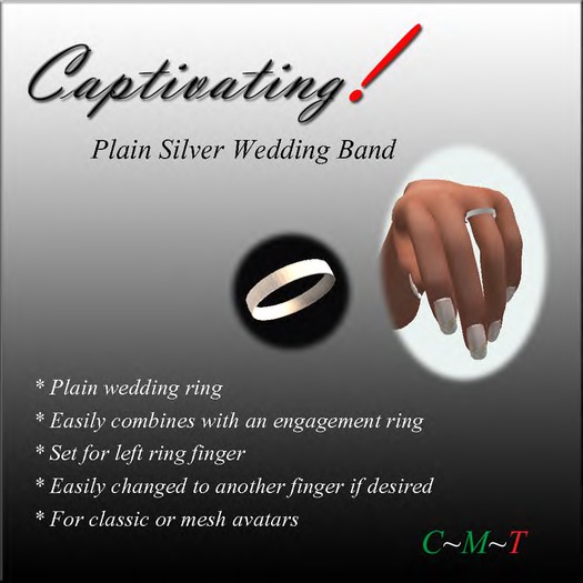 Captivating! Plain Silver Band
