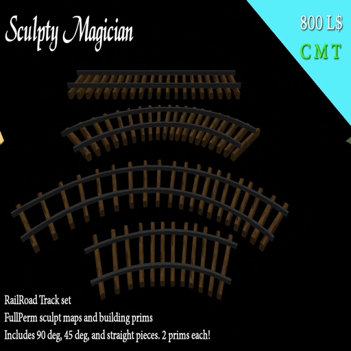 Sculpty Magician Rustic Train Track Set FULL PERM