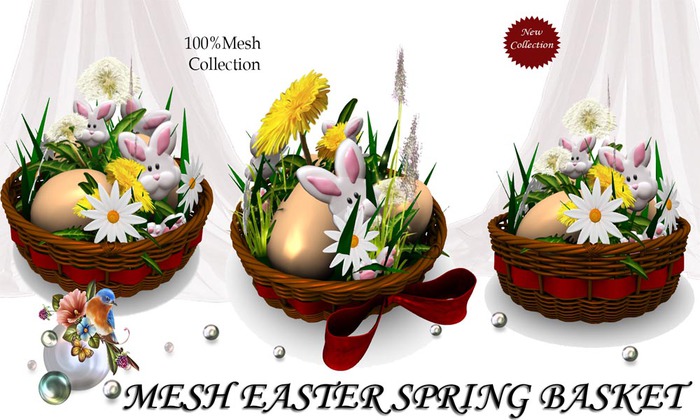 MESH EASTER SPRING BASKET