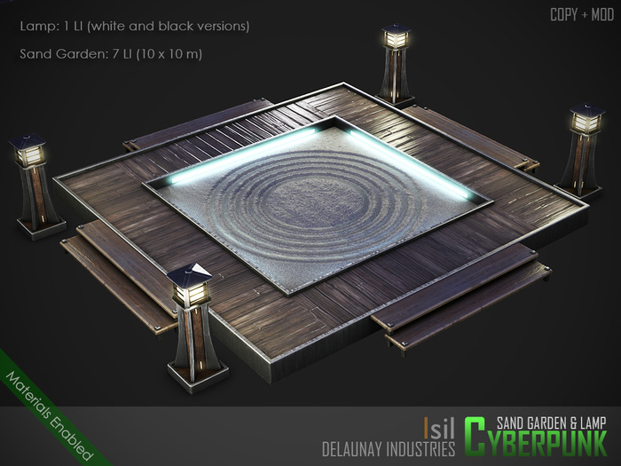 ~isil~ Cyberpunk Sand Garden & Lamp Set