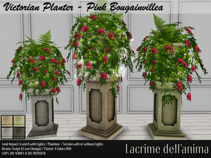 Victorian Planter - Pink Bougainvillea