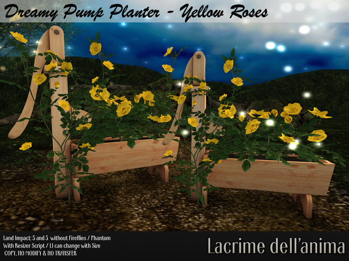 (BOX) Dreamy Pump Planter - Yellow Roses