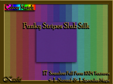 Funky Stripes Slub Silk Solids Textures