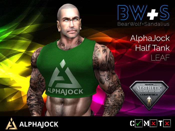 [AlphaJock] Crop Tank LEAF GREEN - Aesthetic