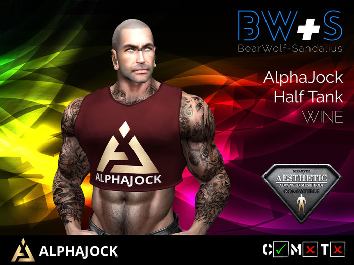 [AlphaJock] Crop Tank WINE (Add to unpack)