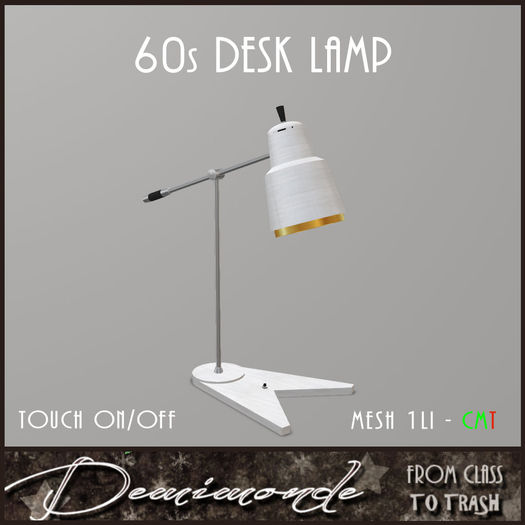[CYN] 60s Student Desk Lamp white