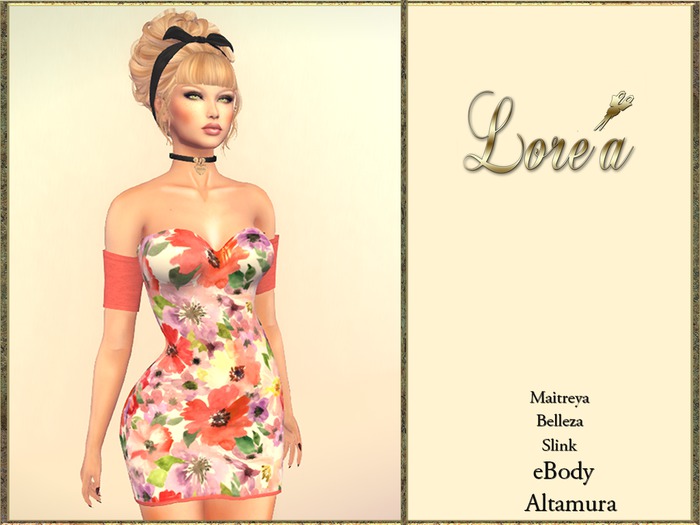 LR -Dress Flora orange