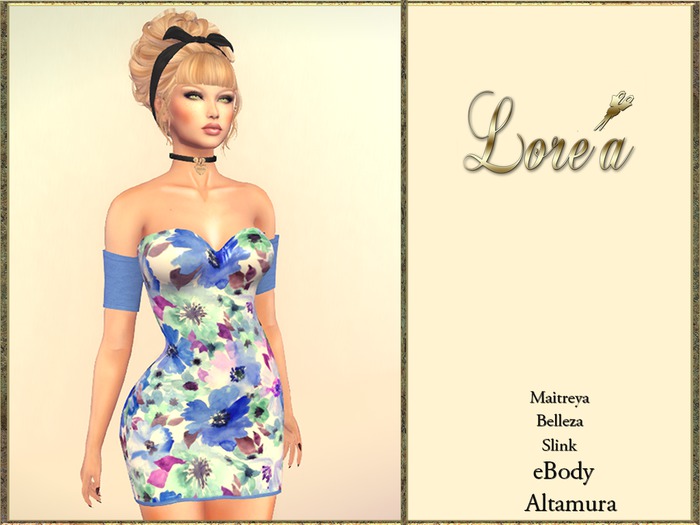 LR -Dress Flora bleu