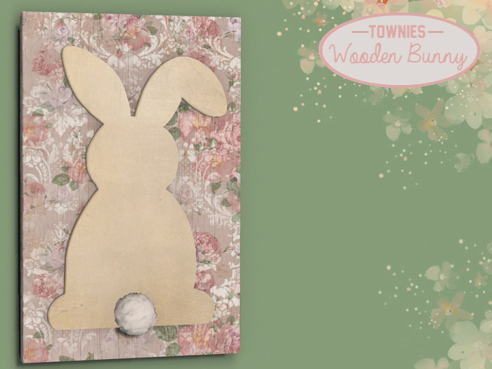 [Townies] Easter Bunny Fluffy Tail Picture - Victorian Taupe