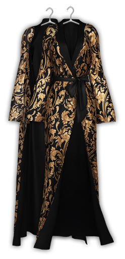 Soas Gold Robe Second Life Marketplace - erratic / shae - satin robe / baroque gold ...