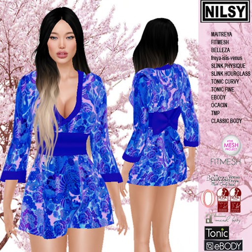 NILSY,KIMONO,BLUE ,ALL BODIES