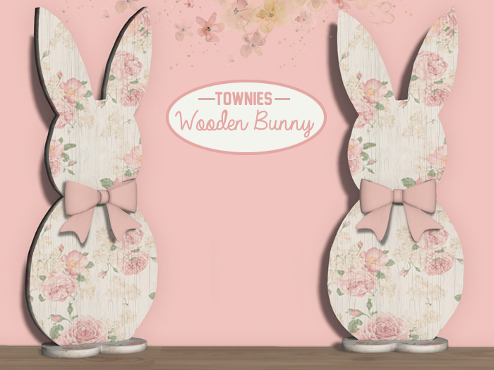 [Townies] Wooden Bunny - Blush Floral
