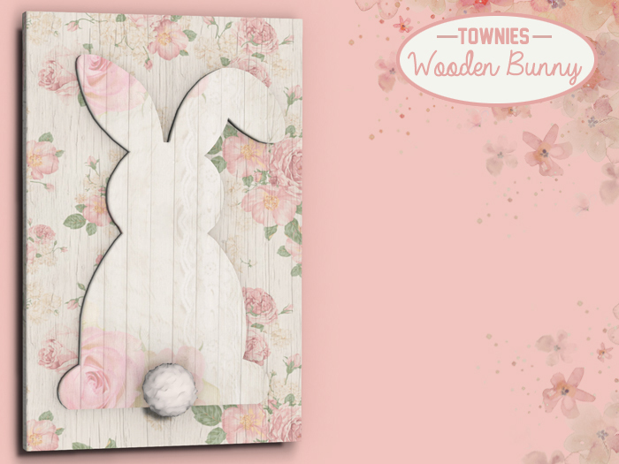 [Townies] Easter Bunny Fluffy Tail Picture - Blush Floral