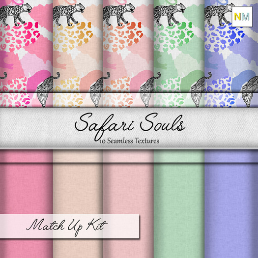Safari Souls Matchup Kit 10 Seamless Fabric Textures NM