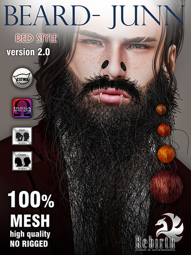 [//REBIRTH/]-BEARD_JUNN-Red