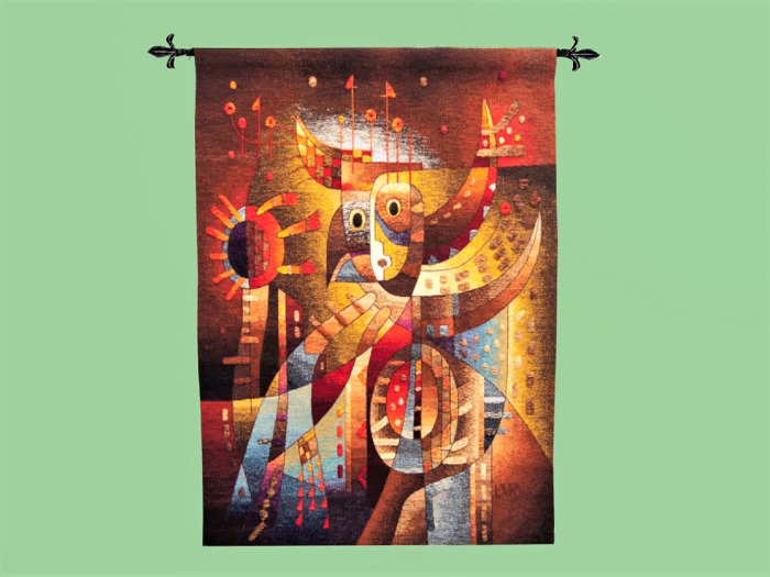 TAPESTRY Modern Wall Art Decor "FLYING OVER FERTILE LAND" Hanging Interior Design House Furnishing copy/mod 1 Prim PROMO