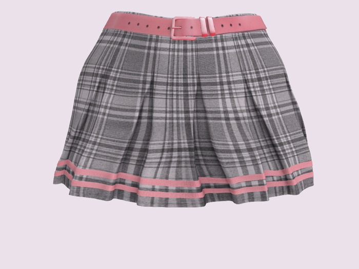 MALAKIANA 26 FALDA CUADROS MAITREYA GRIS Y ROSA