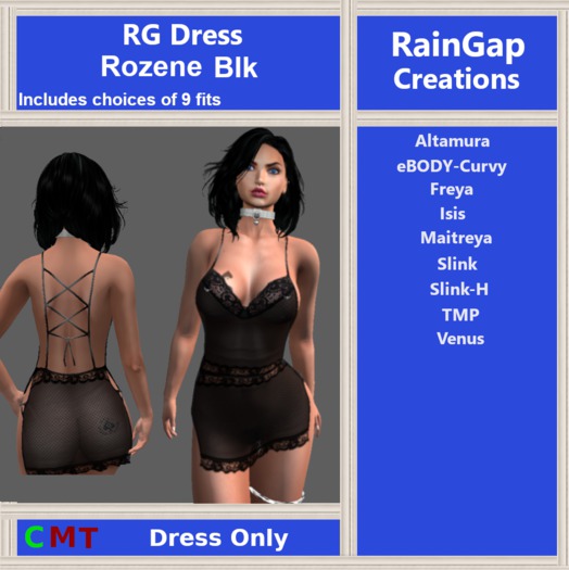 RG DRESS ROZENE BLACK