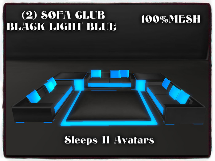 (2) SOFA CLUB  LIGHT BLUE