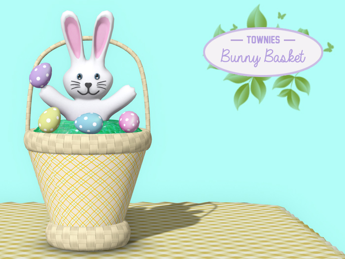 Townies Easter Bunny Basket (yellow)