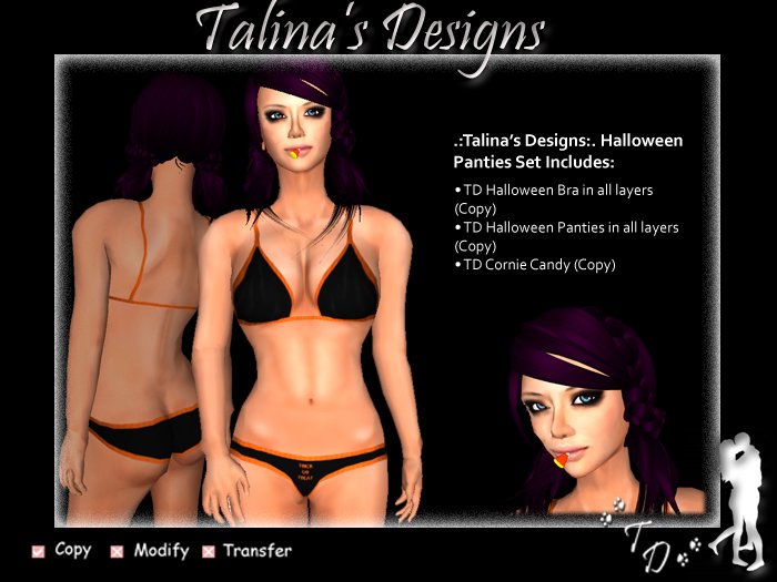 .:Talina's Designs:. Halloween Panties Set