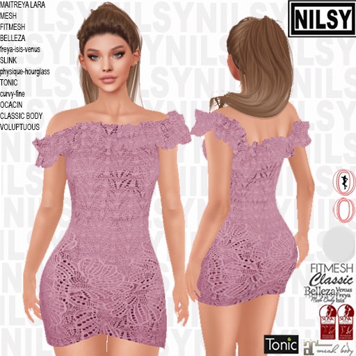 RUFFLE OFFSHOULDER DRESS