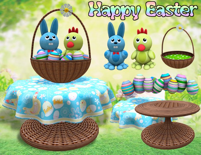 InStyl- Gift! Easter set, 100%mesh  -Happy EASTER
